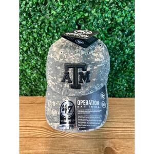 NWT Texas A&M '47 Brand Operation Hat Trick Camo Adult Adjustable Hat Veterans
